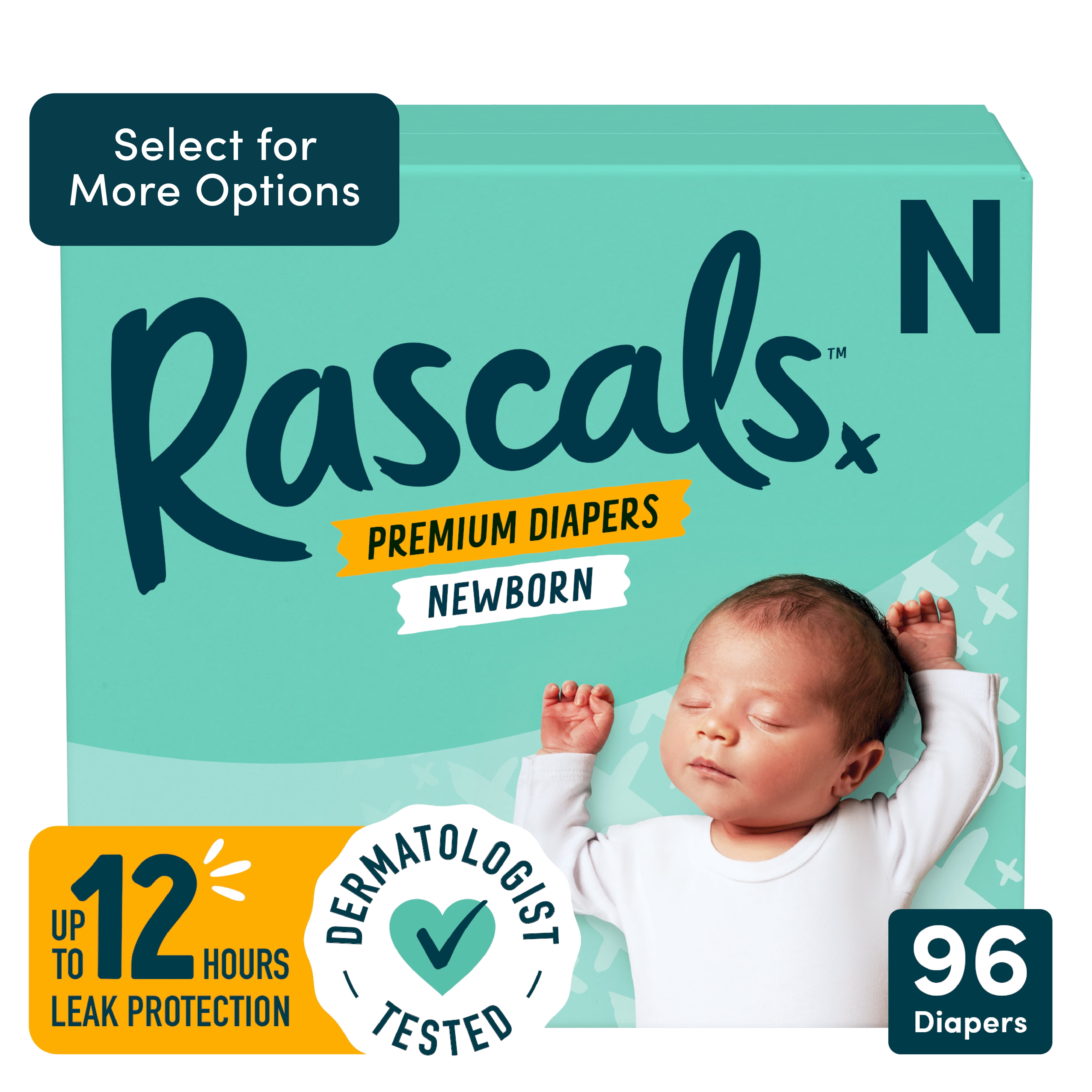 Rascals Premium Newborn Absorbent Baby Diapers Newborn.