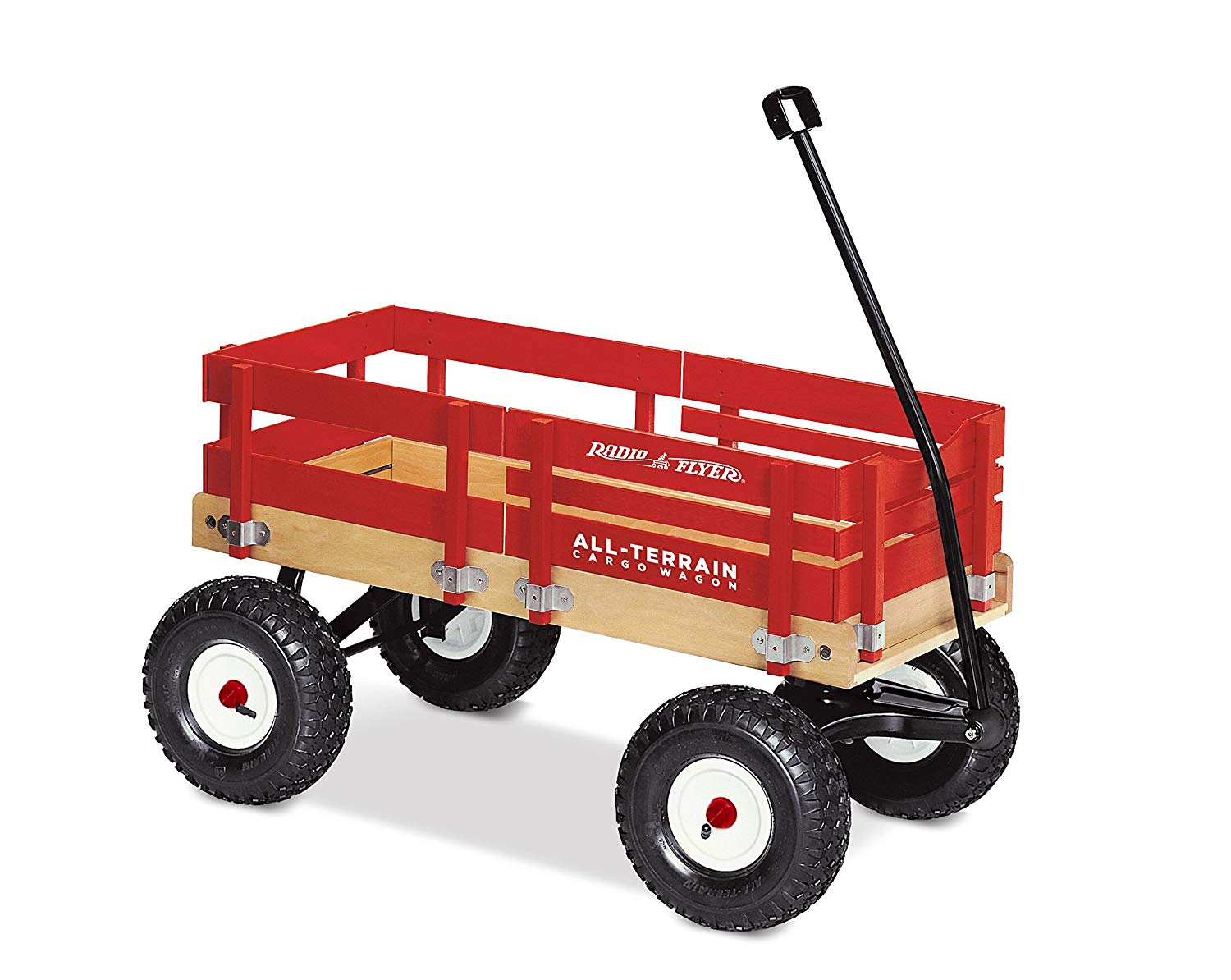 red pull along wagon
