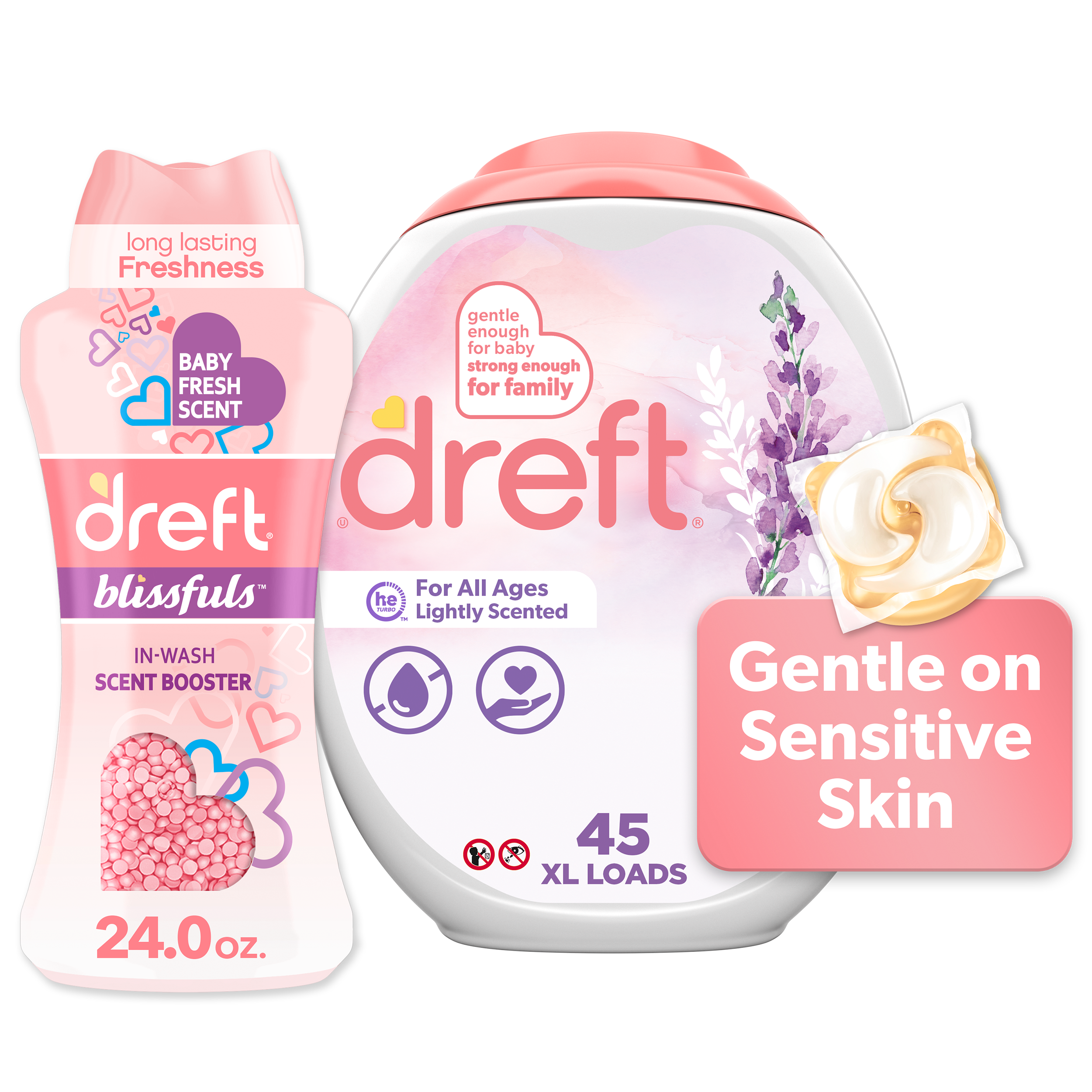 Dreft For-All-Ages Laundry Detergent Bundle.