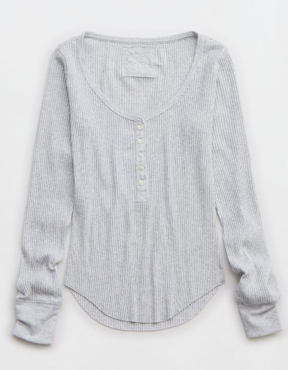 Aerie Essential Henley Layering T-Shirt.