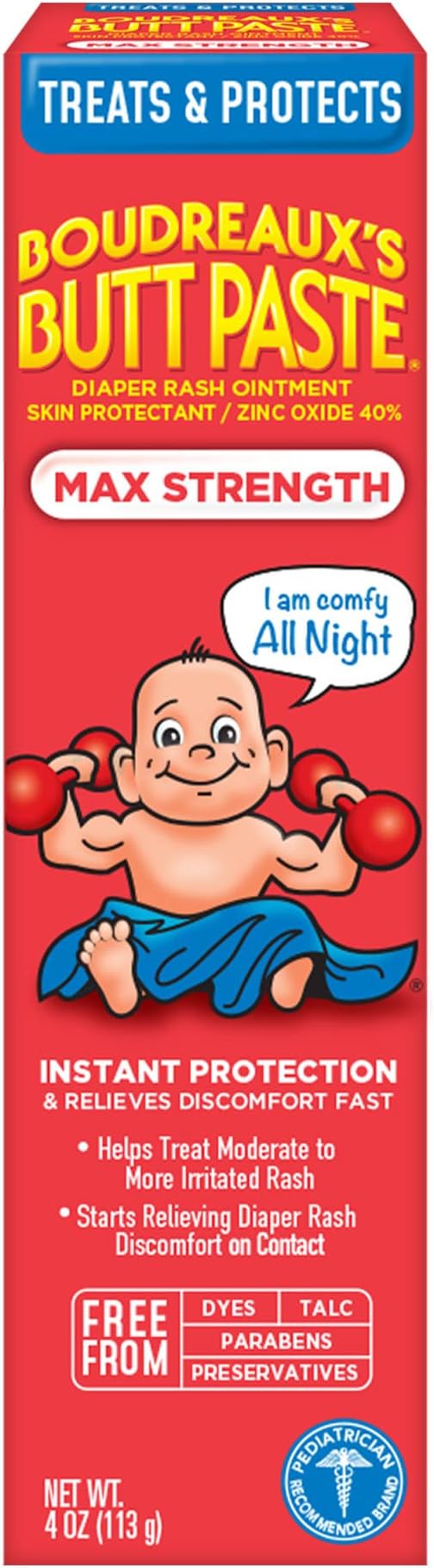 Boudreaux's Butt Paste Maximum Strength Diaper Rash Cream.