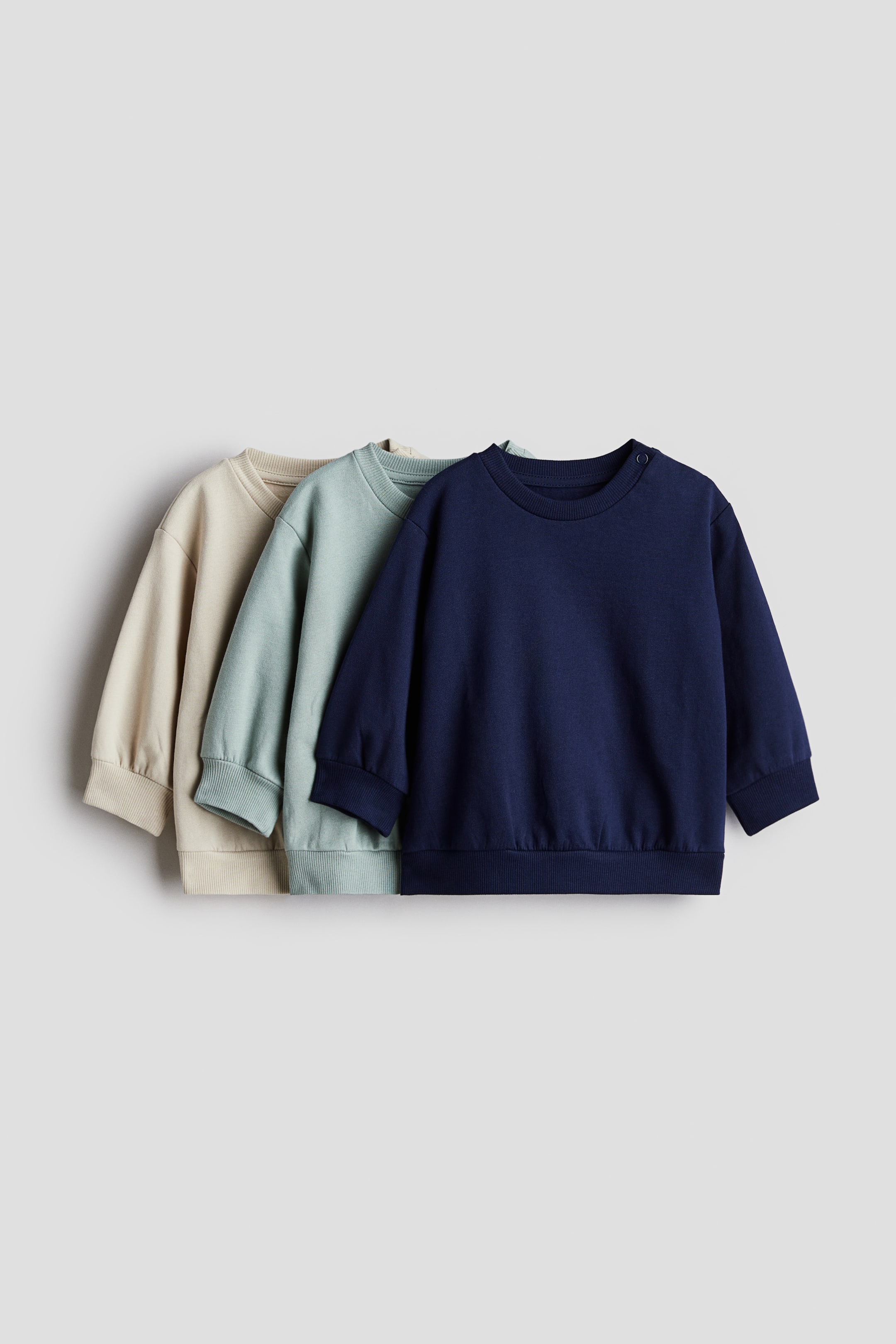 H&M 3-pack Cotton Sweatshirts.