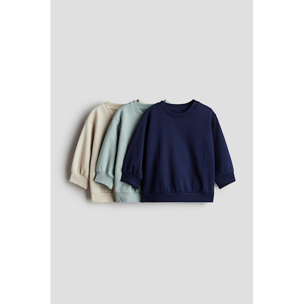 H&M 3-pack Cotton Sweatshirts.