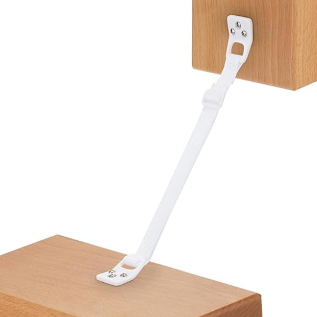 Bébé Earth Anti-Tip Adjustable Wall Straps (8 Pack).