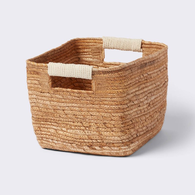 Brightroom Woven Rectangular Banana Sewing Basket.