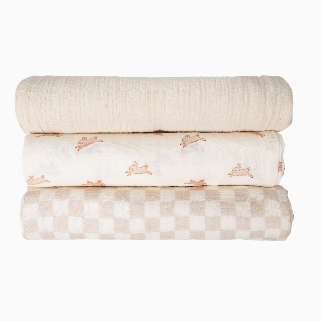 Tiny Kind Organic Muslin Swaddle (3 Pack) - Bunny Hop.