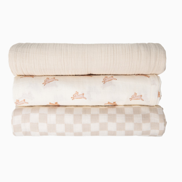 Tiny Kind Organic Muslin Swaddle (3 Pack).