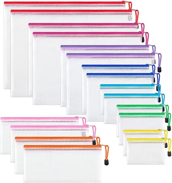 JARLINK 18 Pack 8 Sizes Mesh Pouches.