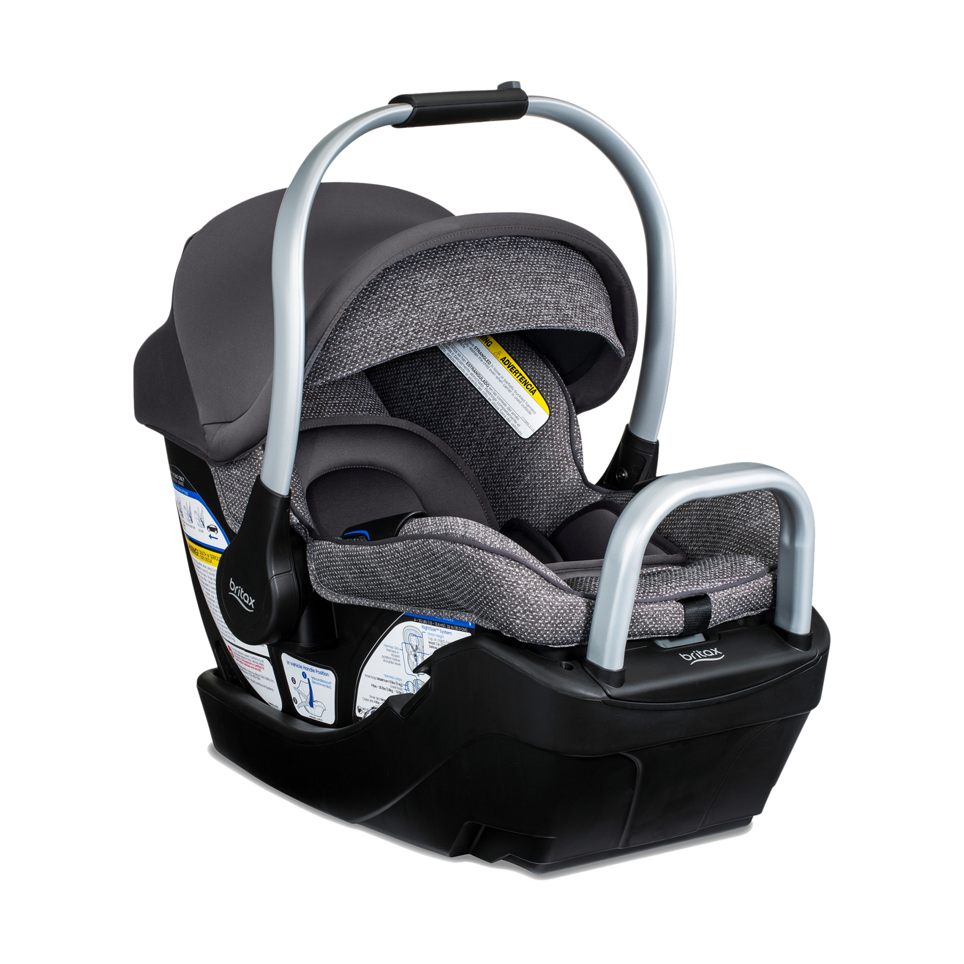 Britax Willow SC Infant Car Seat with Alpine Base - Pindot Stone.