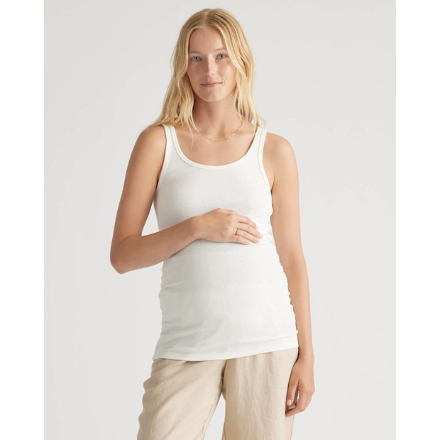 Quince Bamboo Maternity & Postpartum Rib Tank 2-Pack.