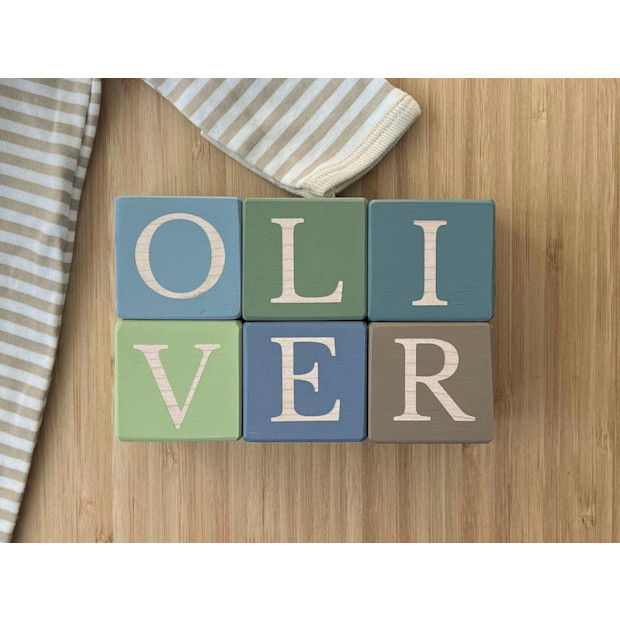 Custom Baby Name Blocks for Nursery.