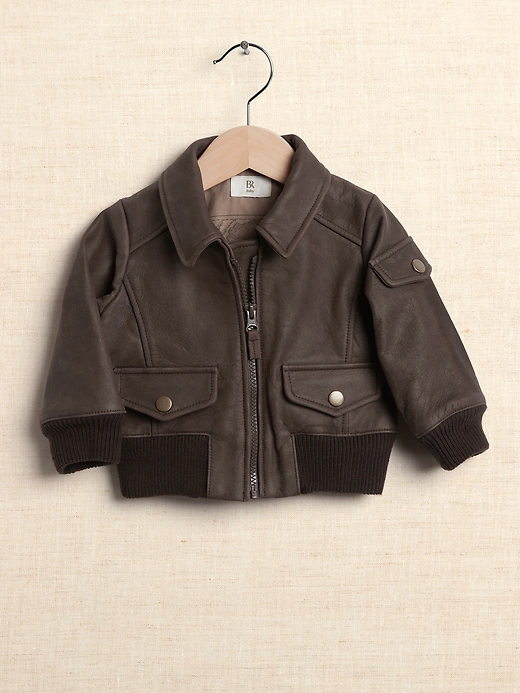 Baby Heritage Leather Flight Jacket - $250.00.