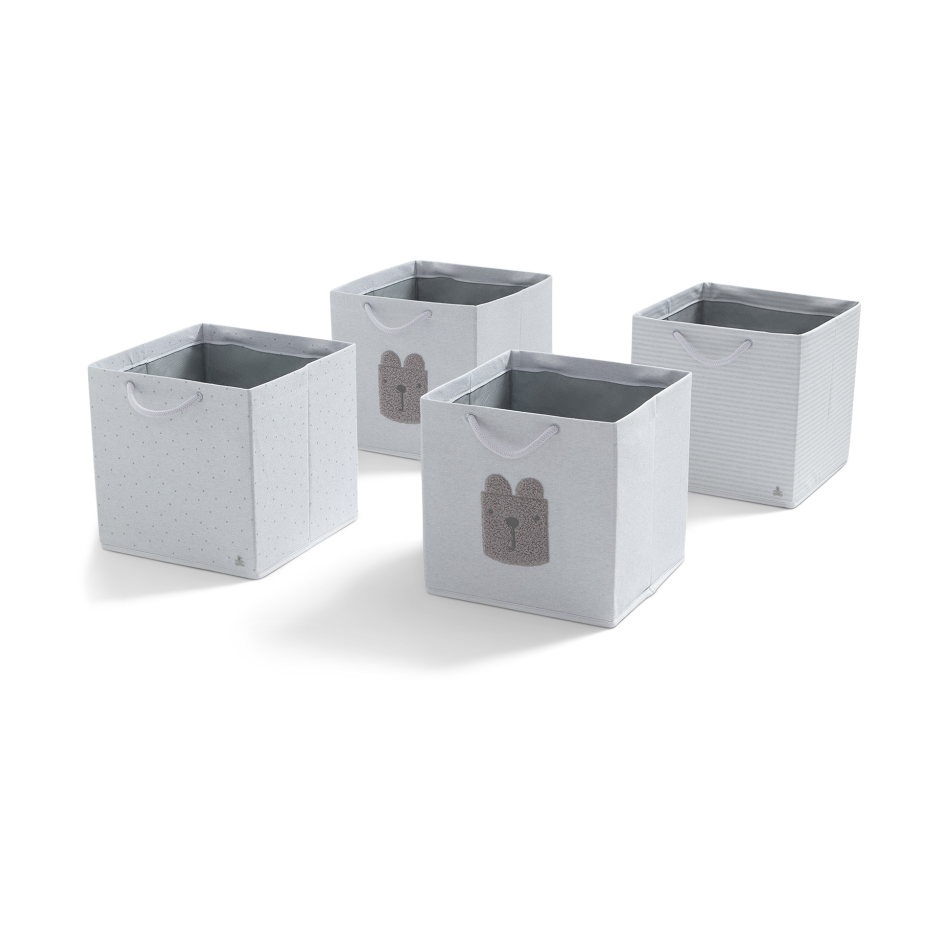 Delta Children babyGap 4-Pack Brannan Bear Fabric Storage Bins with Handles.
