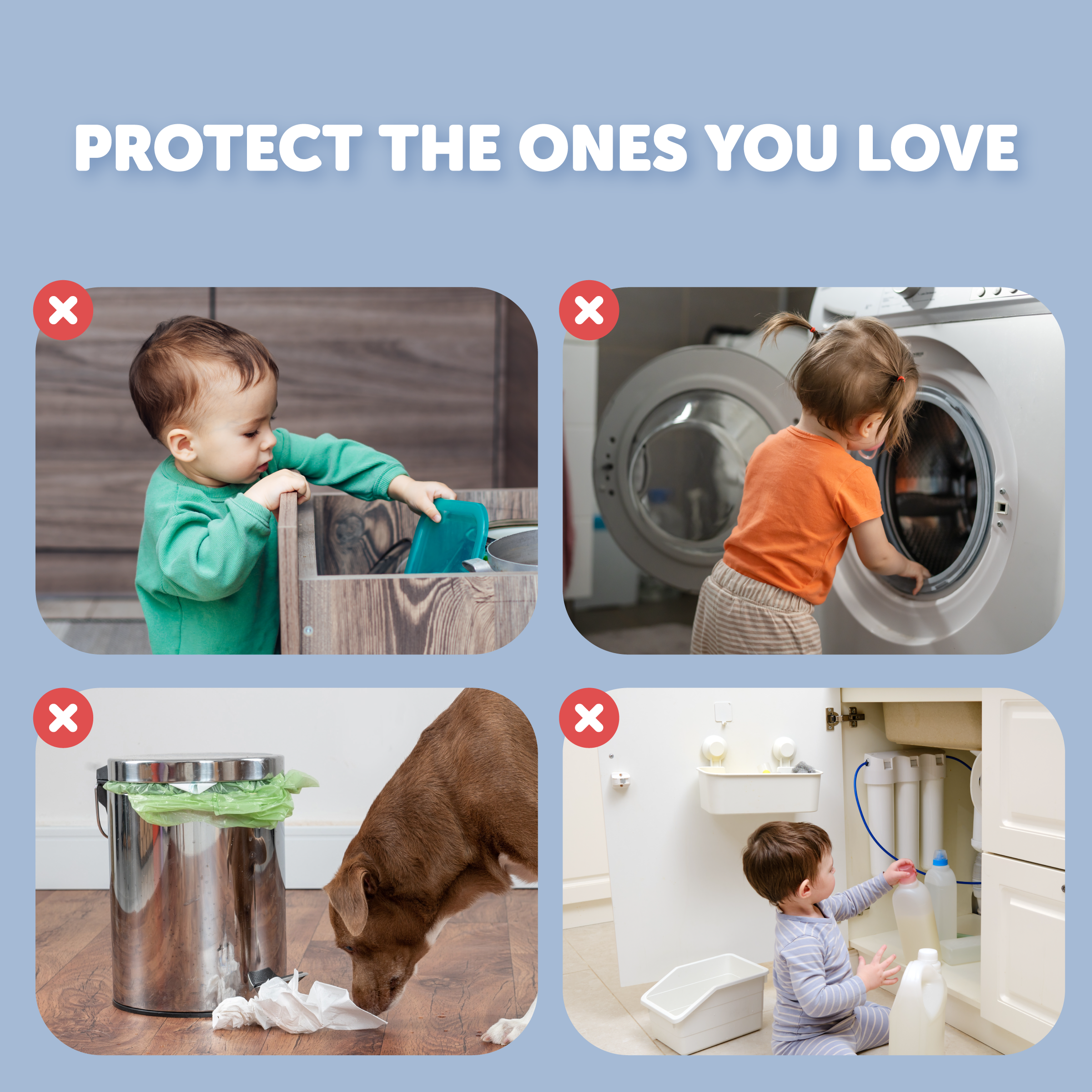Jool Baby Multi-Purpose Adhesive Child Safety Strap (4-Pack).