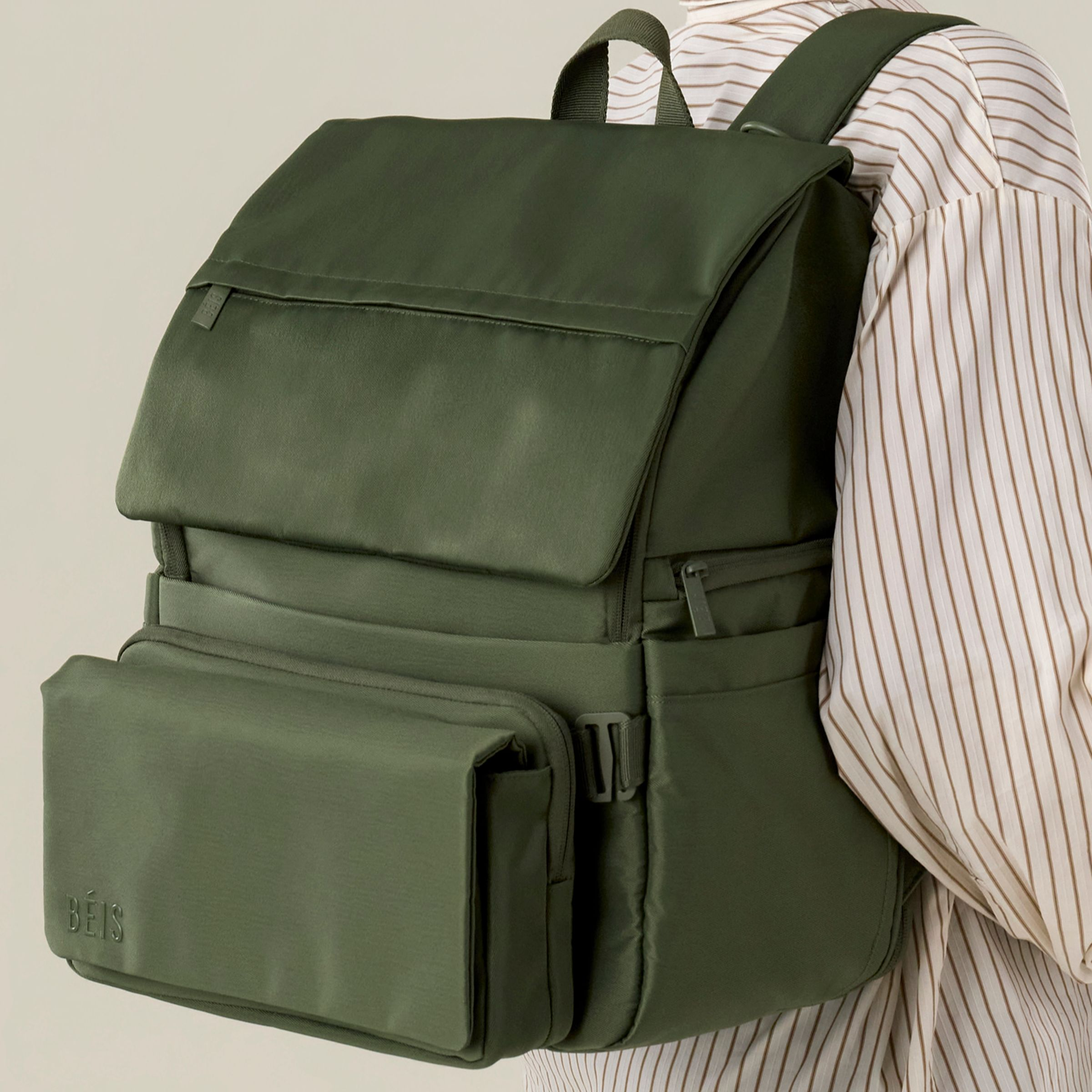 BEIS Travel The Ultimate Diaper Backpack - Olive.