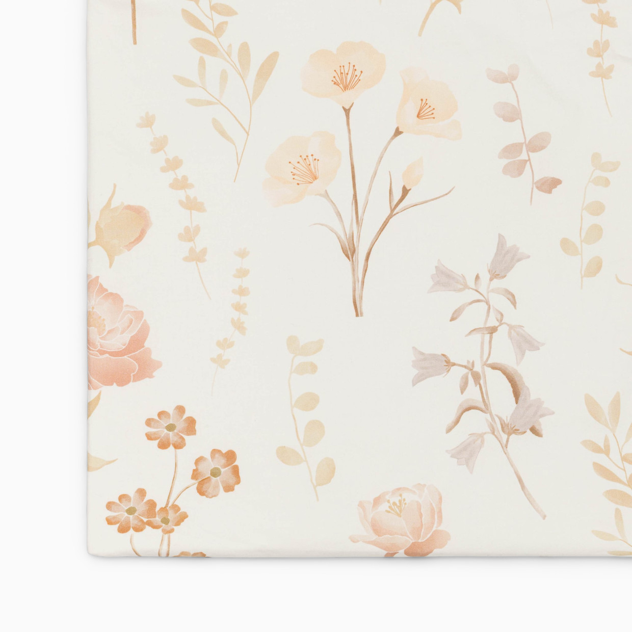 Crane Baby Cotton Sateen Crib Fitted Sheet - Violet Floral.
