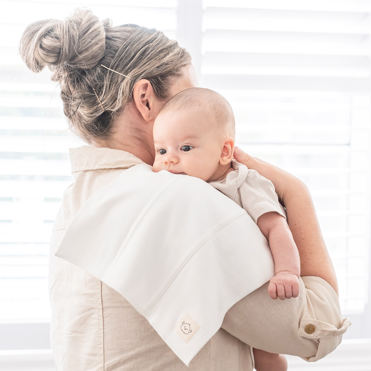 KeaBabies Shea Burp Cloths (6 Pack) - Neutrals.