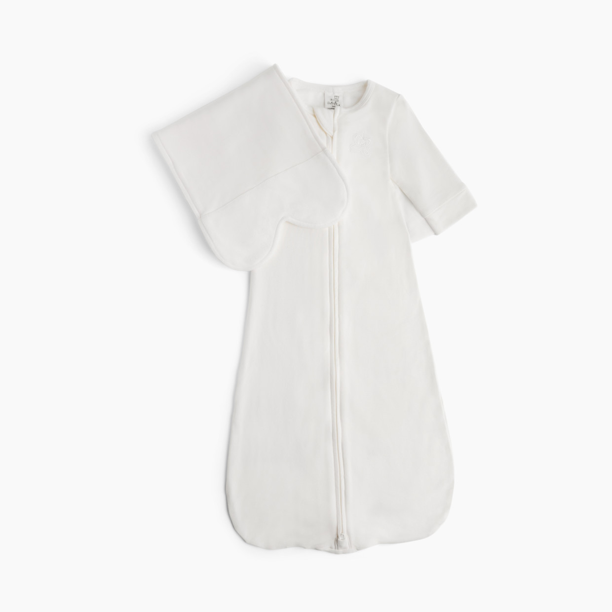 The Butterfly Swaddle Swaddle and Transitional Sleep Sack in One - Ivory White, Med/Large (12 -17 Lbs).