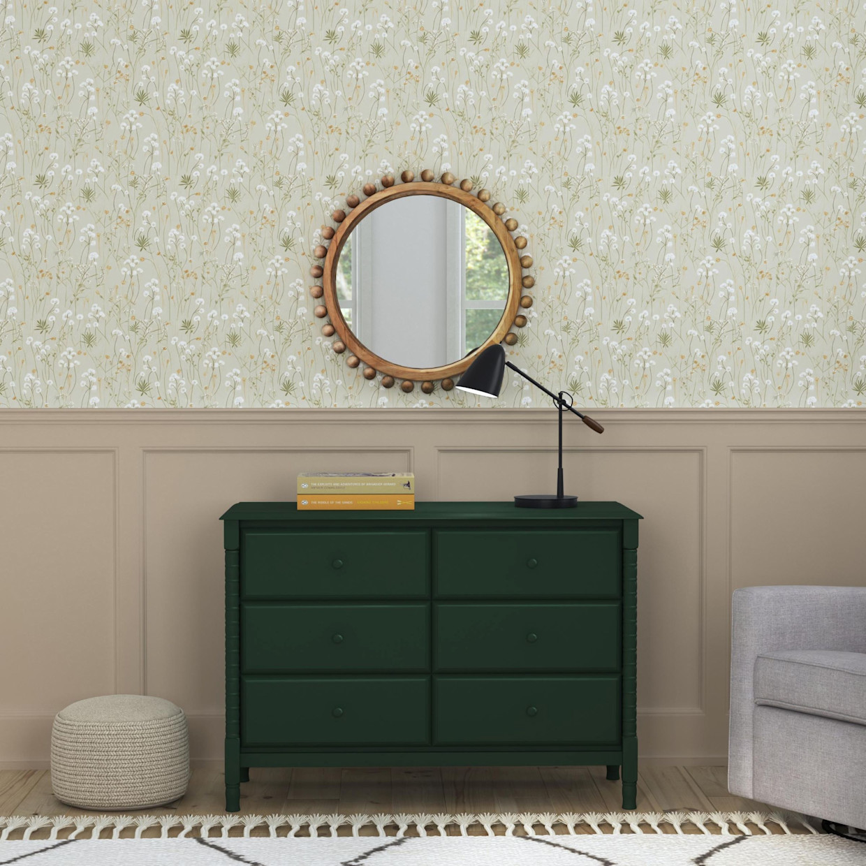 daVinci Jenny Lind Spindle 6-Drawer Dresser - Forest Green.