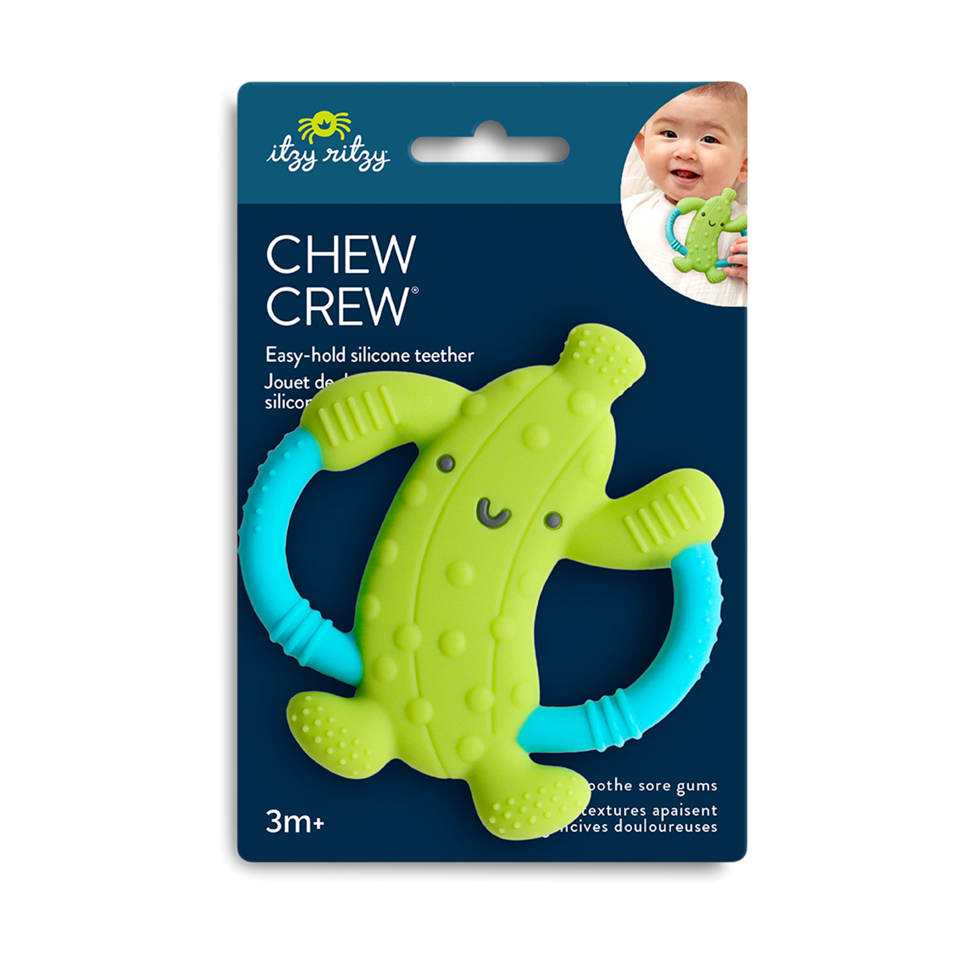 Itzy Ritzy Soothing Silicone Teether - Pickle.