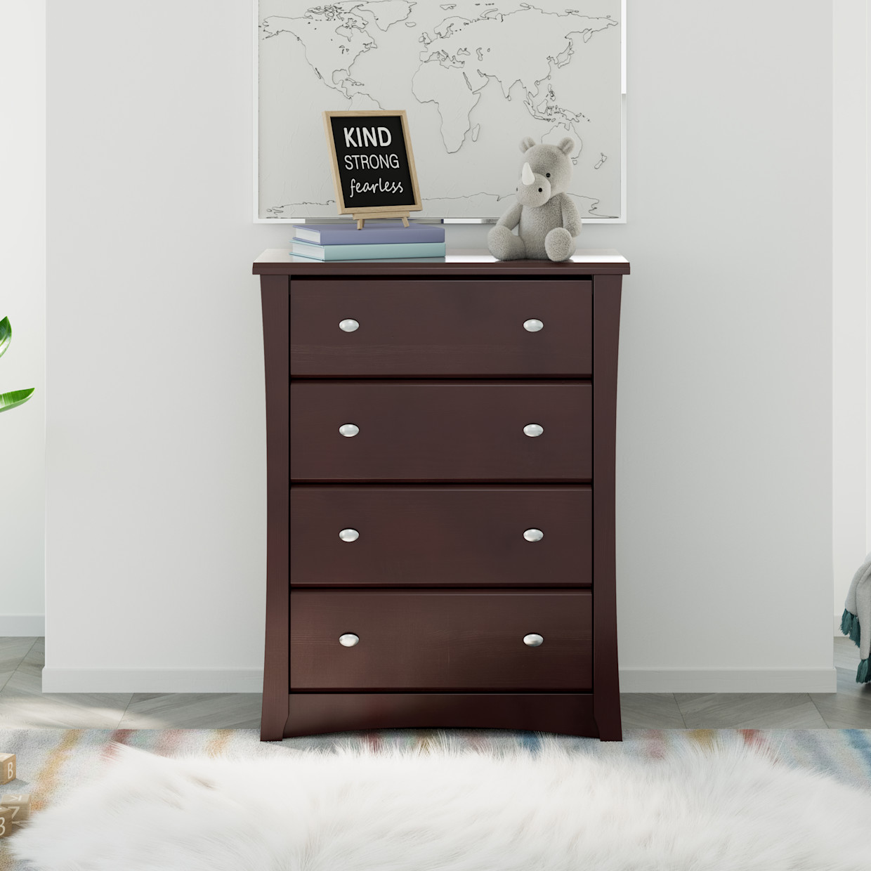Storkcraft Crescent 4 Drawer Chest - Espresso.