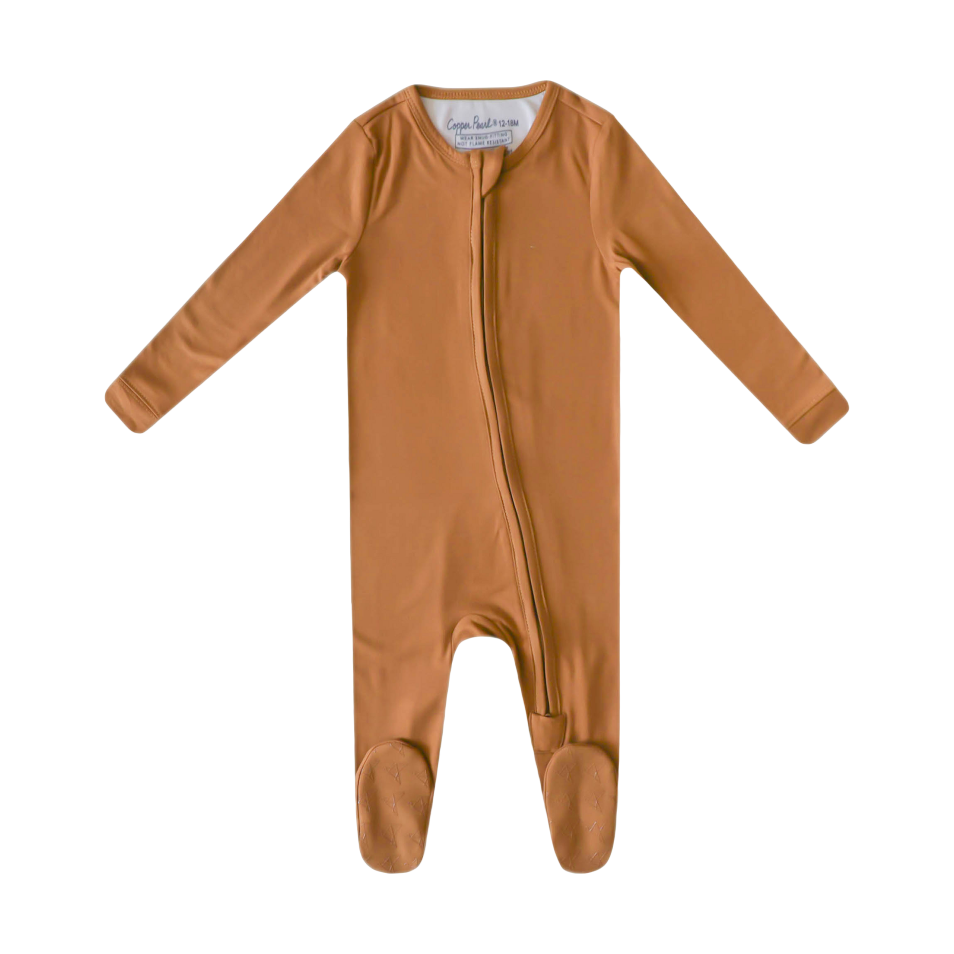 Copper Pearl ZipUp Footie Camel, 36m Babylist Shop