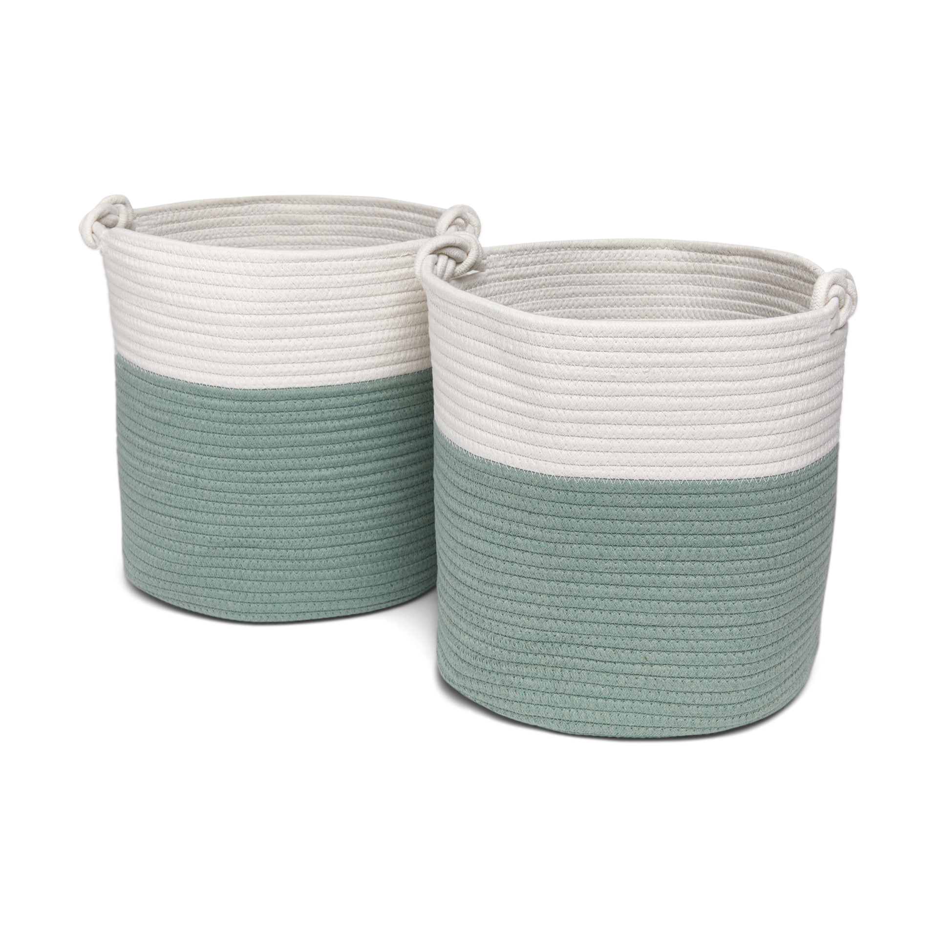 Sprucely Cubby Rope Basket (2 Pack).