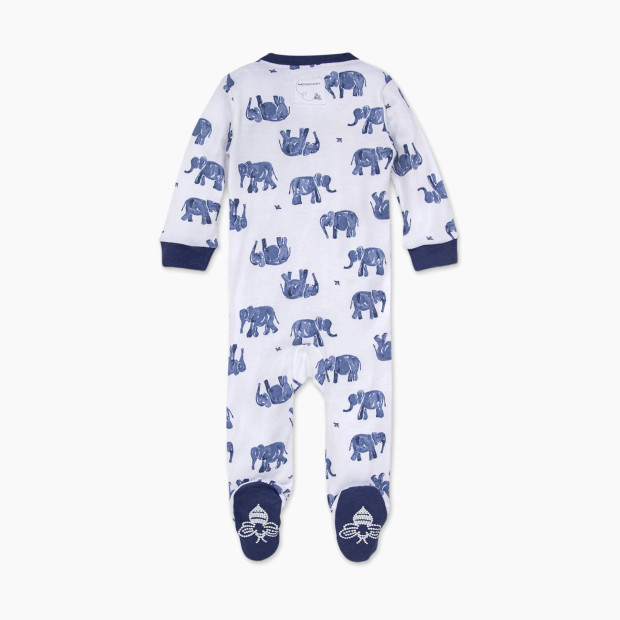 Burt's Bees Baby Organic Sleep & Play Footie Pajamas - Wandering Elephants, 3-6 Months.