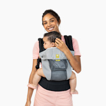 LÍLLÉbaby Complete Airflow Ergonomic 6-in-1 Baby Carrier Newborn to Toddler - with Lumbar Support - for Children 7-45 Pounds - 360 Degree Baby Wearing - Inward and Outward Facing - Charcoal/Silver