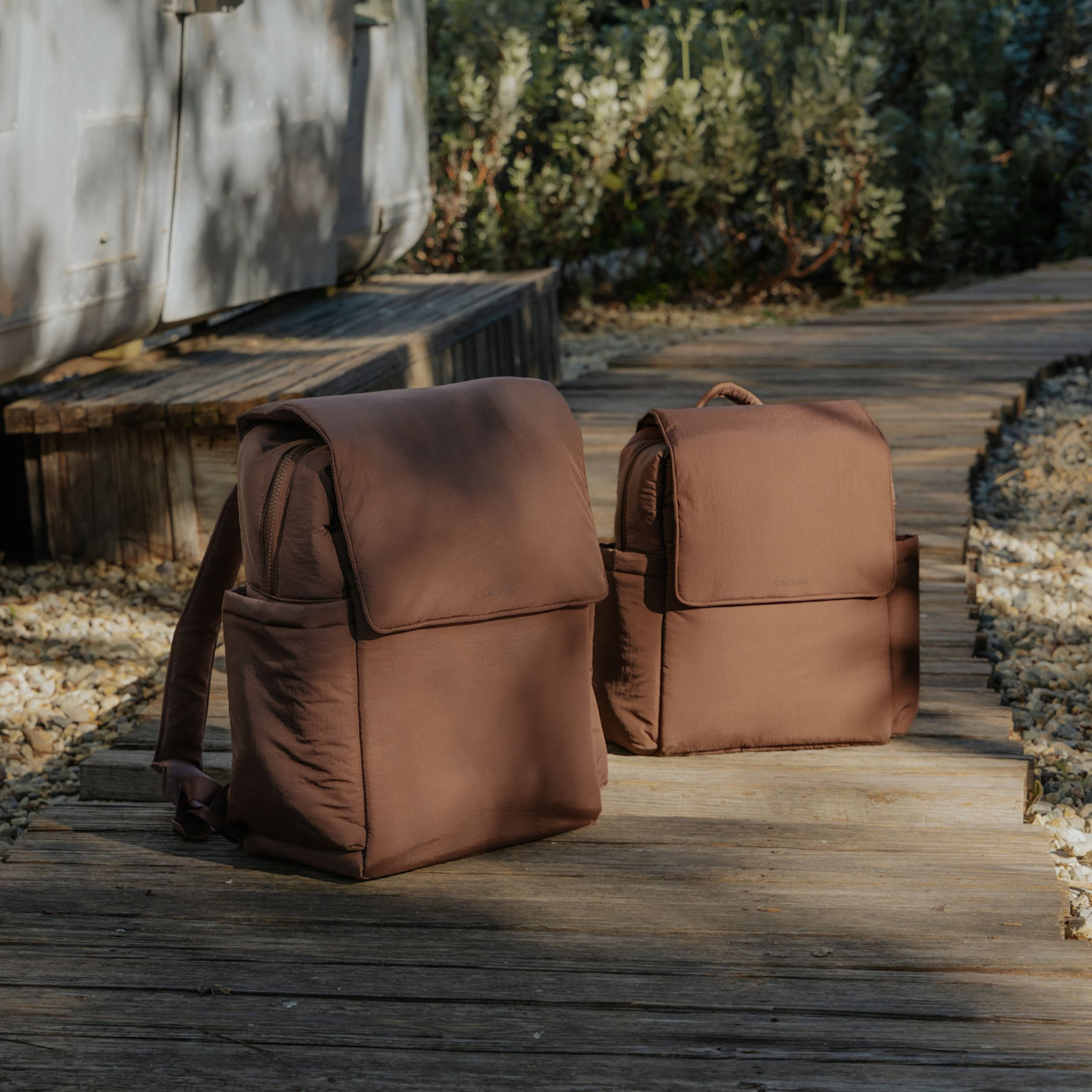 CALPAK Diaper Backpack with Laptop Sleeve - Hazelnut.