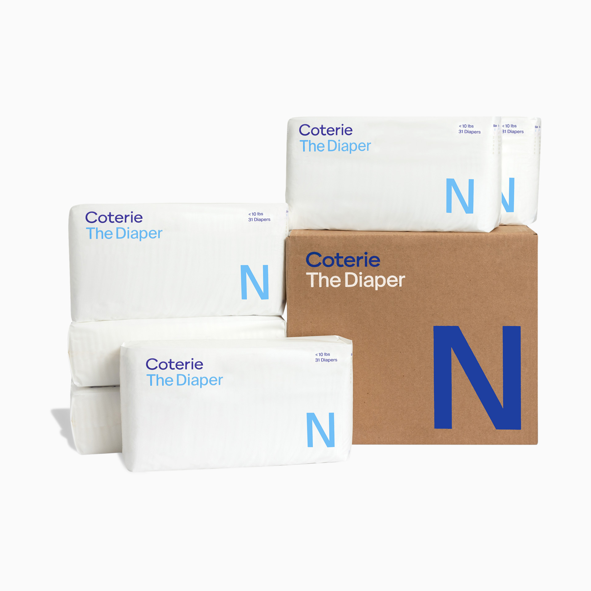 Overnight Diapers Coterie Diaper Coterie Ultra Soft Diapers, Monthly Supply Size 1, 198 Count Babylist  Shop