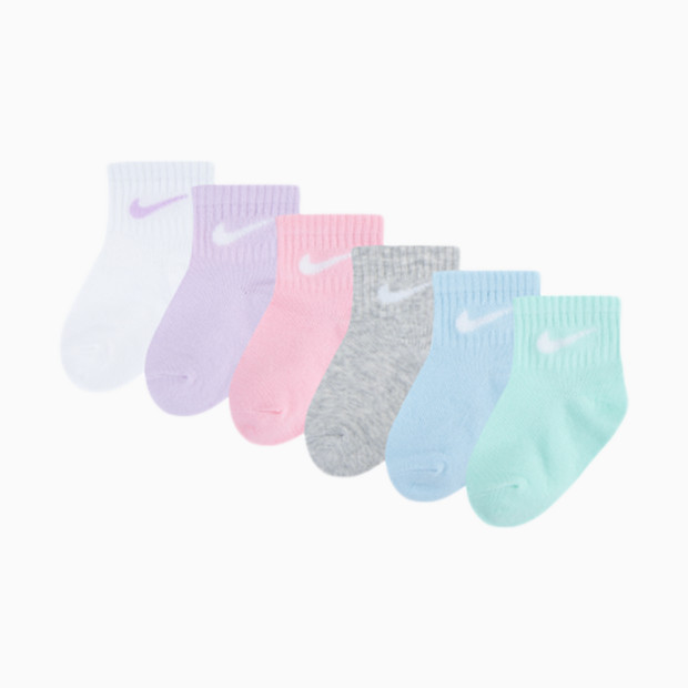 Nike Swoosh Ankle Socks (6 Pack) - Doll, 6-12 M.