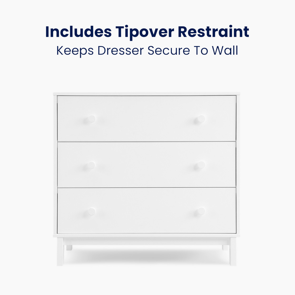 Delta Children babyGap Legacy 3 Drawer Dresser with Interlocking Drawers - Bianca White.