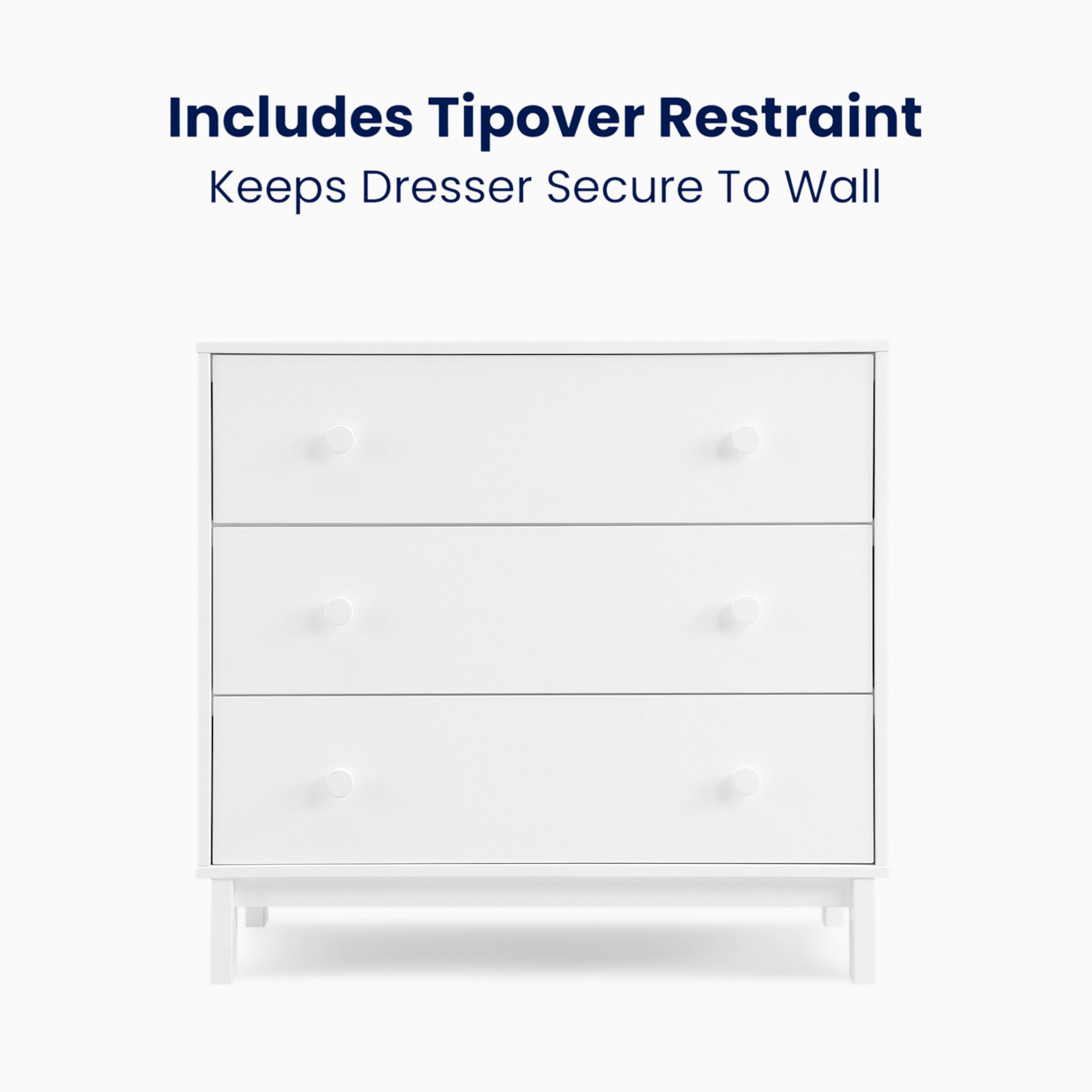 Delta Children babyGap Legacy 3 Drawer Dresser with Interlocking Drawers - Bianca White.