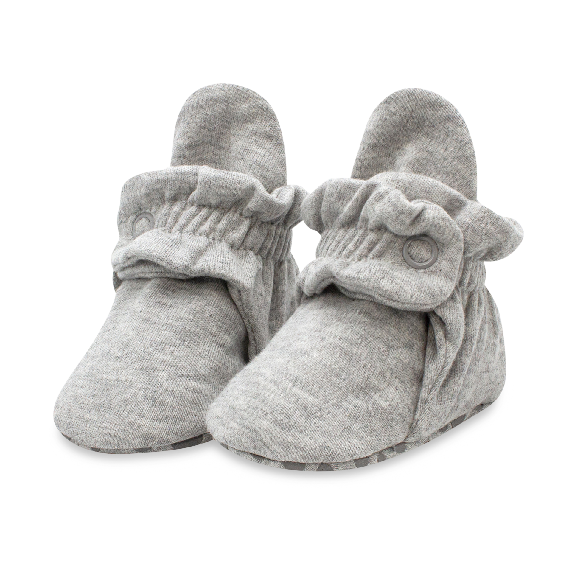 Zutano Organic Cotton Booties - Heather Gray, 0-3 Months.