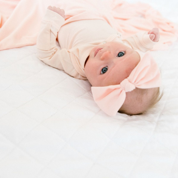 Copper Pearl Knotted Gown - Blush, 0-4 M.