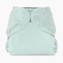 Esembly Cloth Diaper Cover - Reusable Swim Diaper, Waterproof, Breathable - Adjustable Outer Layer Over Absorbent Inner for Blowout Protection - Mist, Size 2 (18-35lbs)