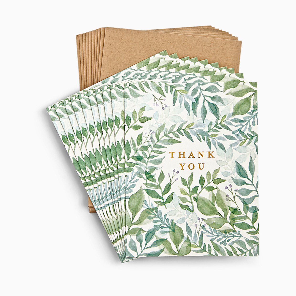 Paper Source Watercolor Garden Thank You Card Set (10).