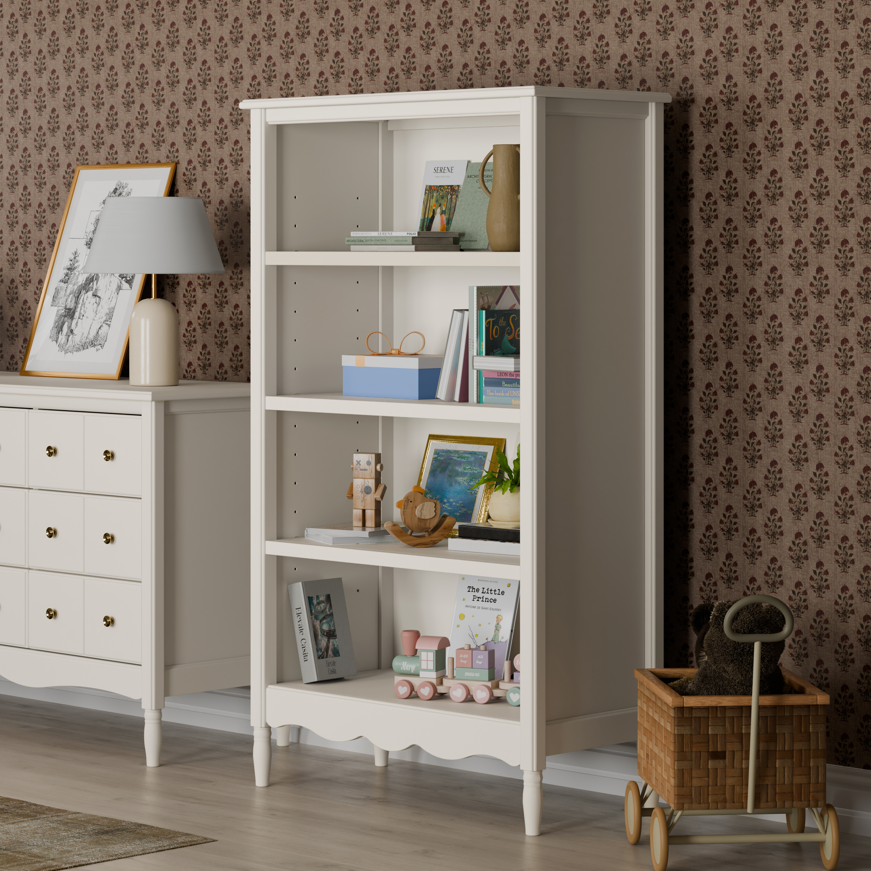 Namesake Liberty Assembled Bookcase - Warm White.