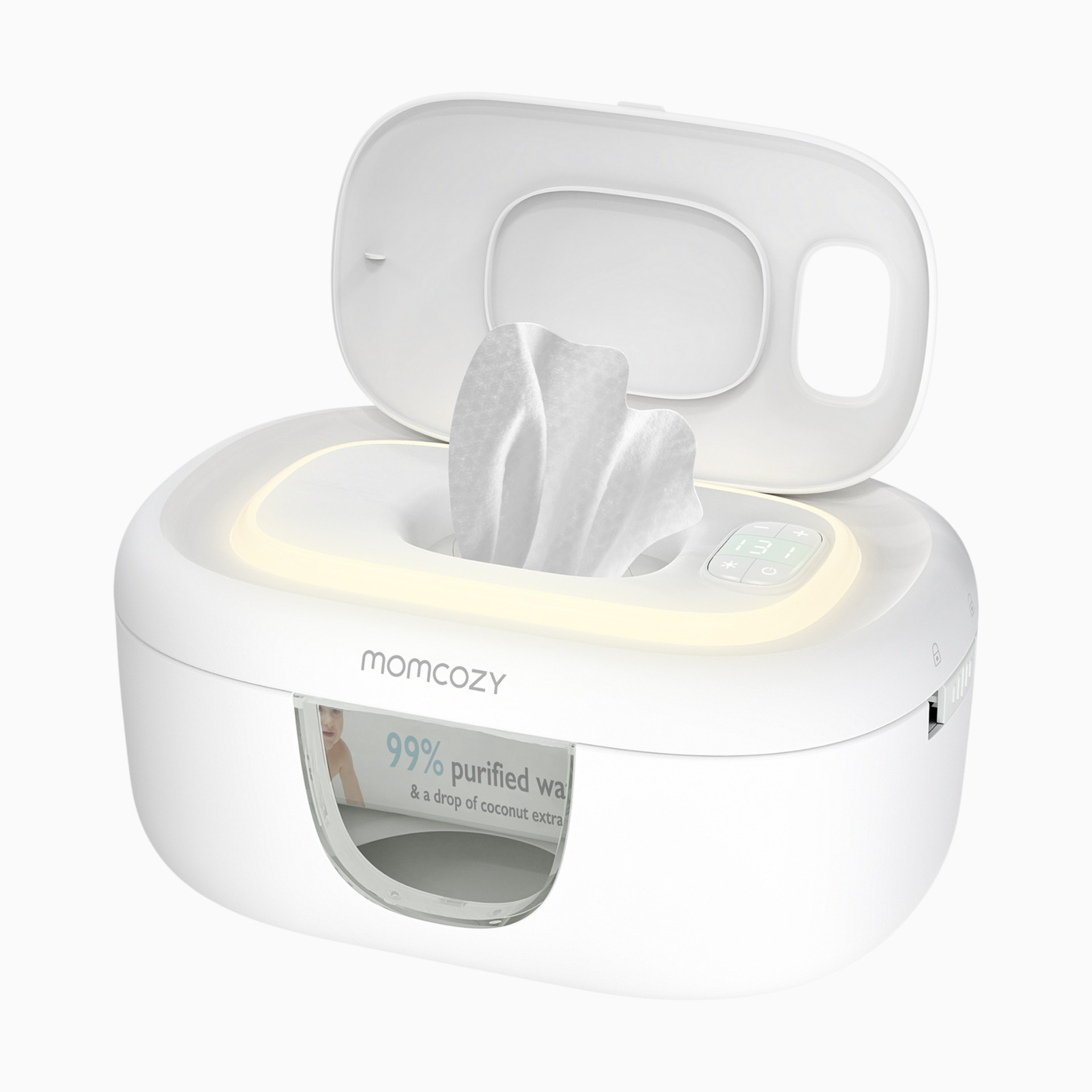BABY SAVELY シリコンライト ホワイト Momcozy Baby Wipe Warmer - White/Clear | Babylist Shop