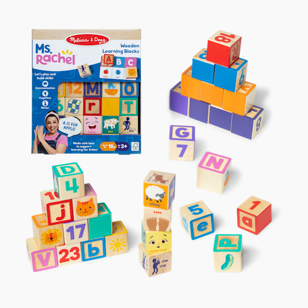 Melissa & Doug Ms. Rachel Blocks + Activity Cards.