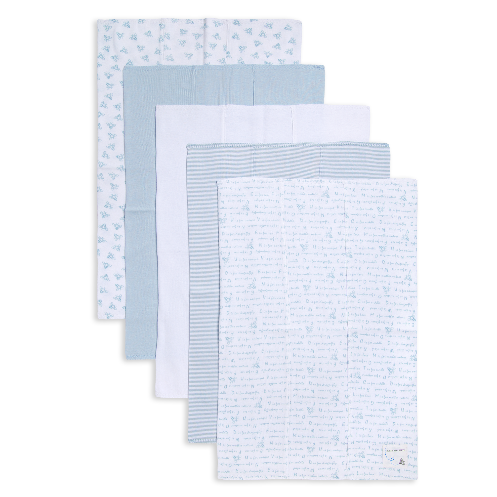 Burt's Bees Baby Organic Burp Cloth (5 Pack) Sky Pattern Babylist Shop