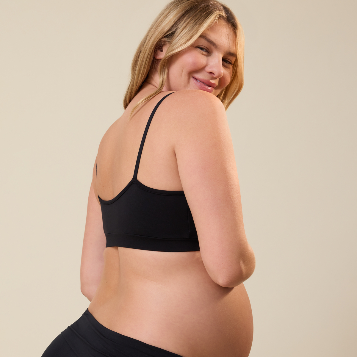 Kindred Bravely French Terry Maternity & Nursing Bralette - Black, X-Large Busty.