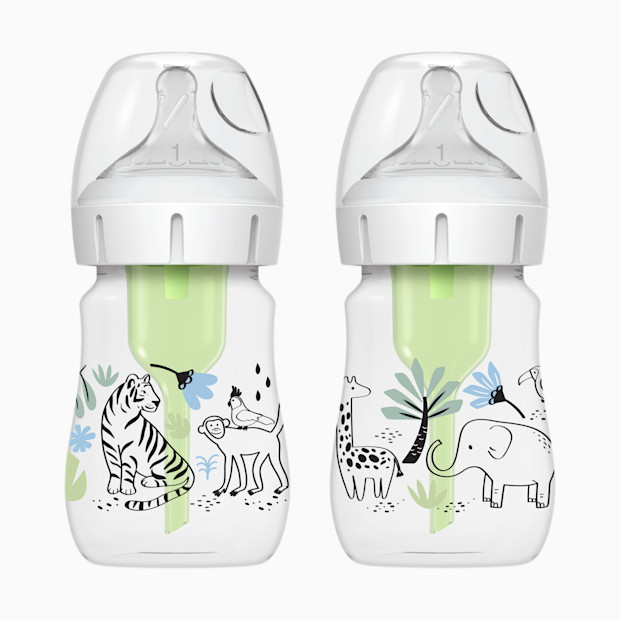 Dr. Brown's Anti-colic Options+ Wide-Neck Baby Bottle, 5oz (2 Pack).