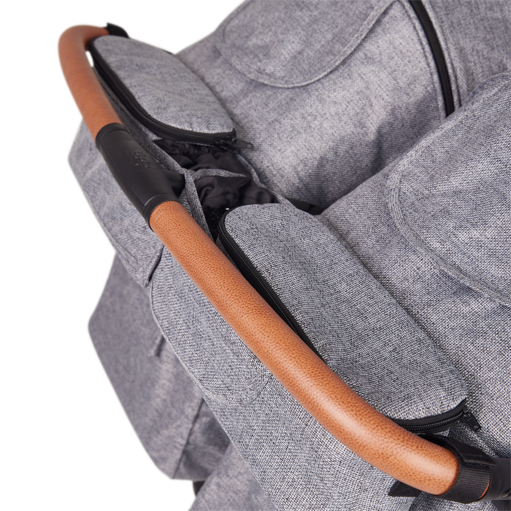 Zoe Double Stroller Organizer - Luxe Grey.
