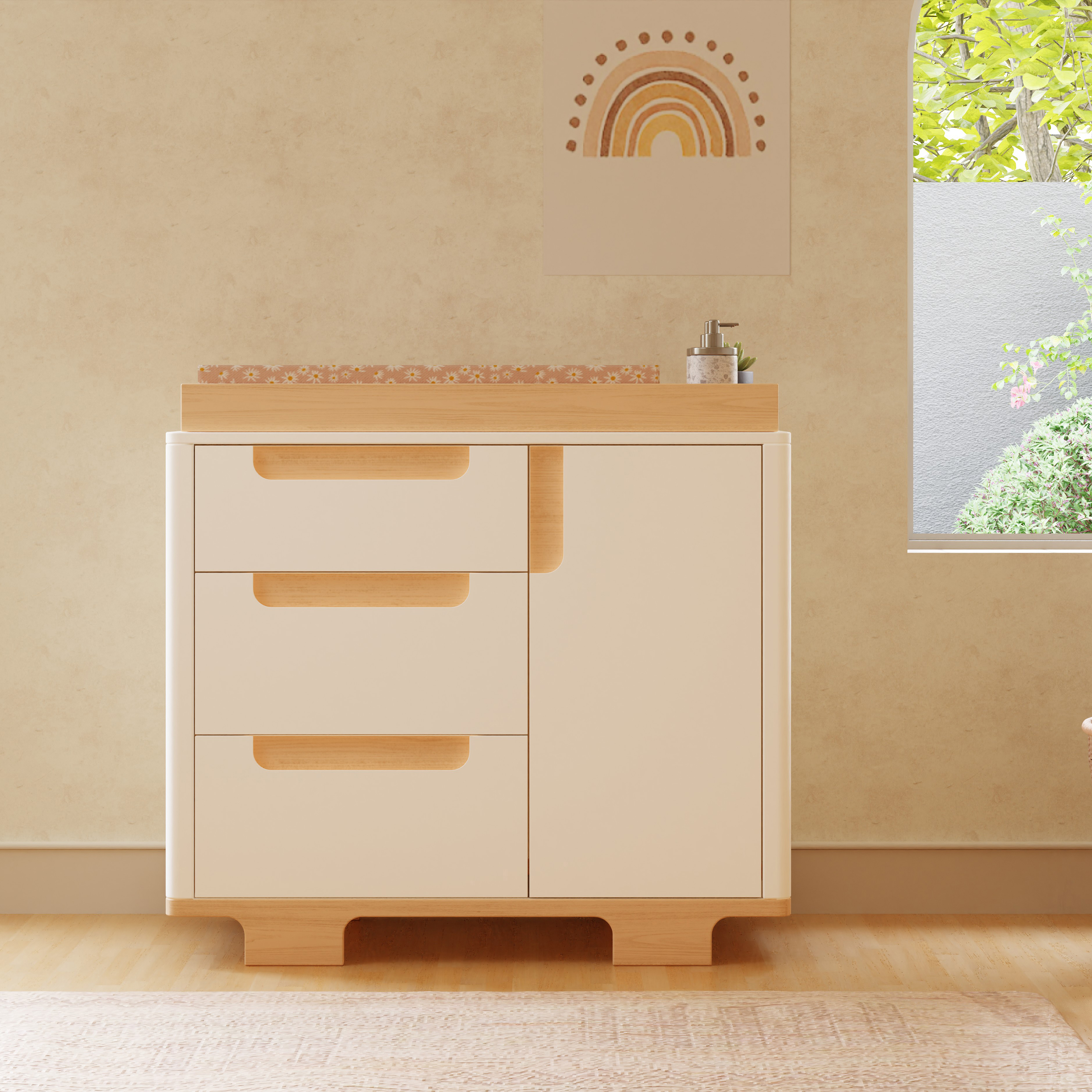 babyletto Yuzu 3-Drawer Changer Dresser.