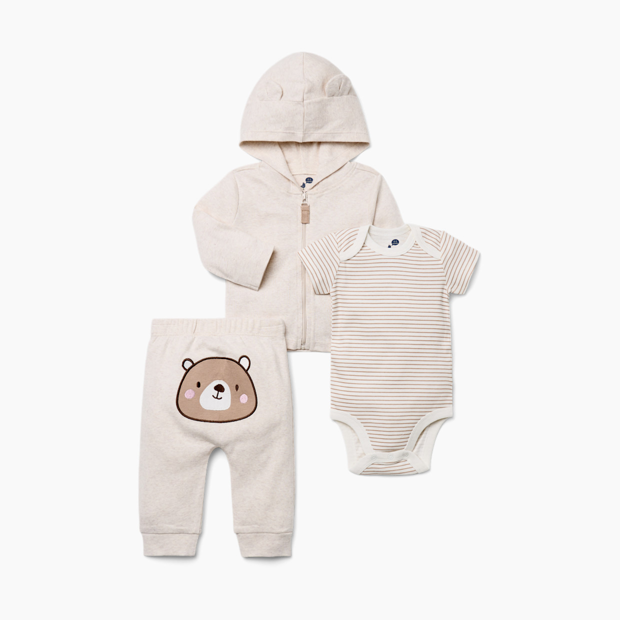Small Story 3 Piece Hoodie Set - Beary Cute, 3-6 M.