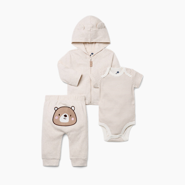Small Story 3 Piece Hoodie Set - Beary Cute, 0-3 M.