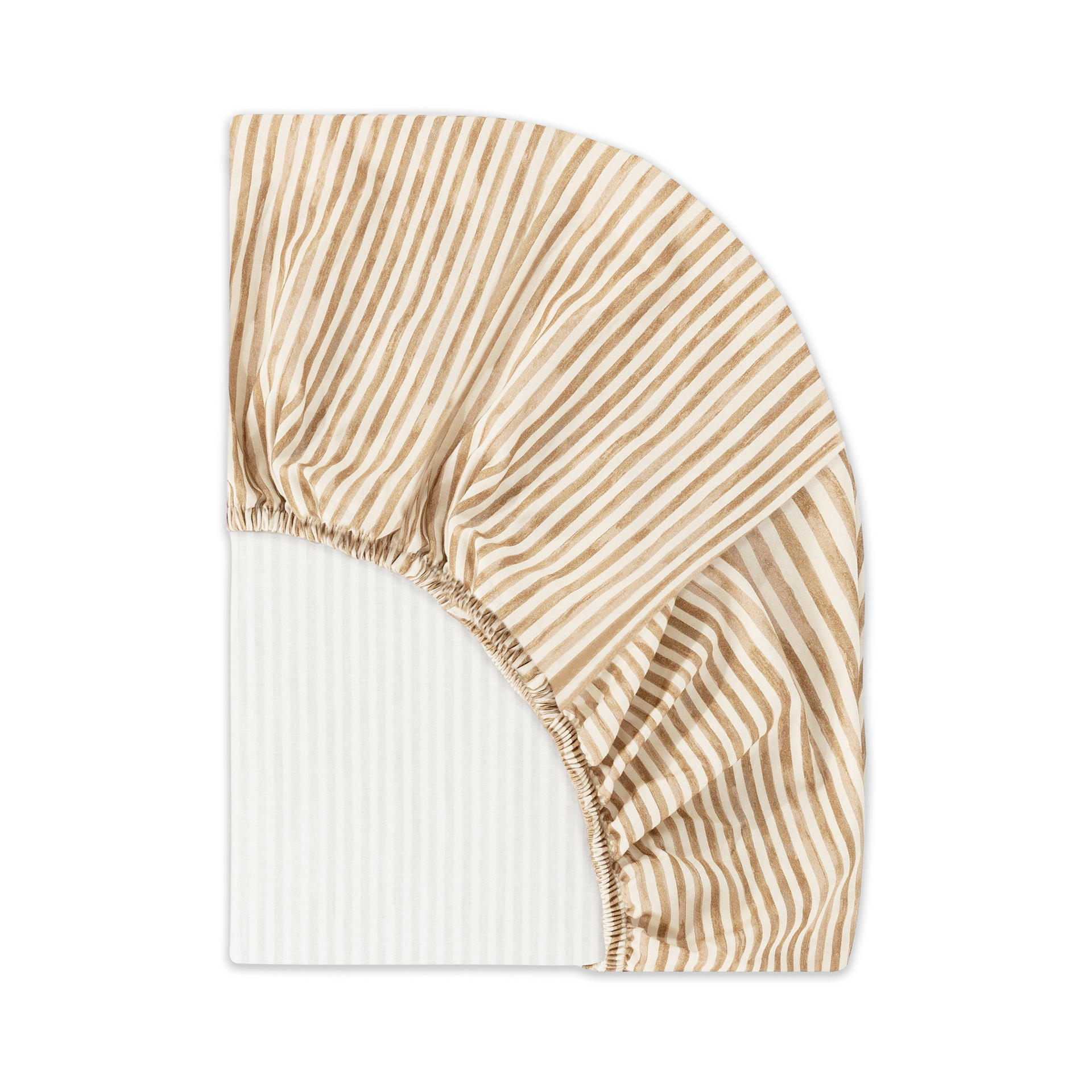 babyletto All-Stages Midi Organic Brushed Cotton Crib Sheet - Autumn Stripe.