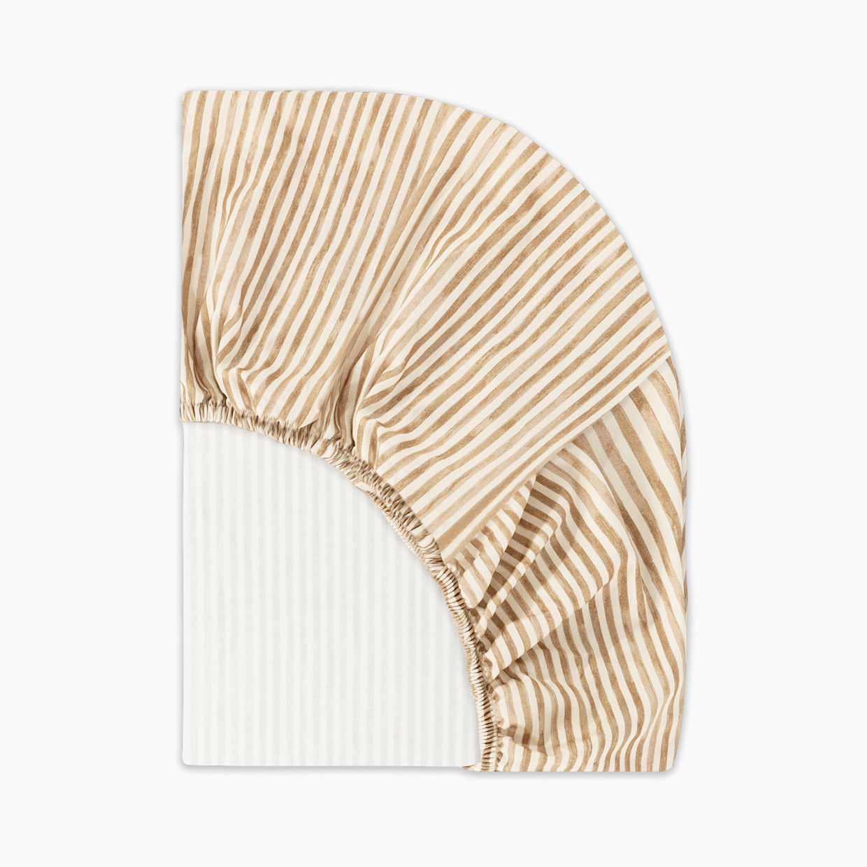 babyletto All-Stages Midi Organic Brushed Cotton Crib Sheet - Autumn Stripe.